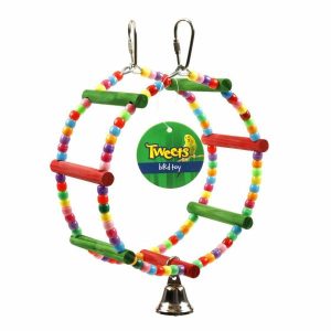 Bird Toys |   Bird Toy Hanging Wheel w Bell 20x16cm Bird Toys Bird Toys