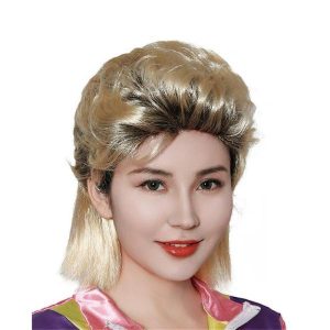 Costume |   Female 80s Blonde Mullet Wig Costume Costume