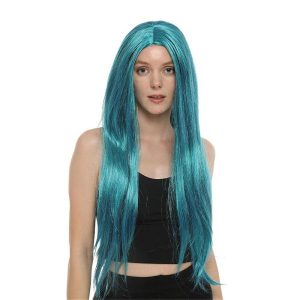 Costume |   Long Turquoise Party Wig Costume Costume