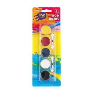 Costume |   Paint Face Set with 5 Colours and 2 Foam Brushes Costume Costume