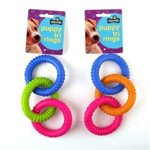 Dog Supplies |   Dog Toy Puppy Tri Rings – Randomly Selected Dog Supplies Dog Supplies