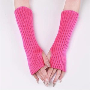 Dress Up By Colour |   80s Knitted Arm Warmers – Hot Pink Dress Up By Colour Dress Up By Colour