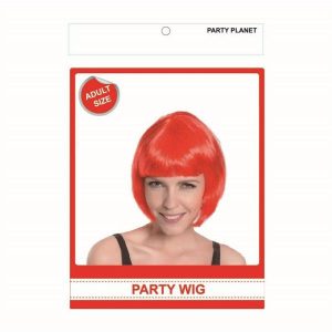 Dress Up By Colour |   Red Bob Straight Costume Wig Dress Up By Colour Dress Up By Colour