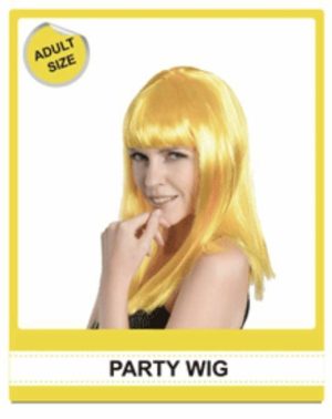 Dress Up By Colour |   Yellow Long Straight Costume Wig Dress Up By Colour Dress Up By Colour