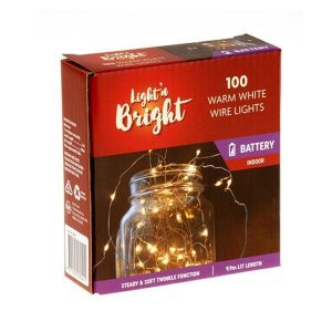 Electronics |   Copper Wire 100 Warm White Lights – Battery Operated Electronics Electronics