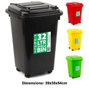 Home Storage |   32Ltr SOLID Coloured Wheelie Home & Living Home Storage