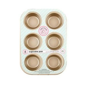 Kitchen Accessories |   Cupcake Tray 6 Cup Non-stick Champagne Colour 26x18x3cm Home & Living Kitchen Accessories