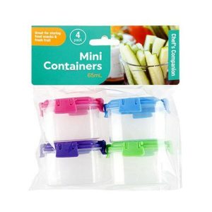 Kitchen Accessories |   Mini Dressing Containers 65ml – 4 Pack Home & Living Kitchen Accessories