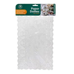 Kitchen Accessories |   Paper Doilies White 30 Pack – 19x30cm Home & Living Kitchen Accessories