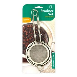 Kitchen Accessories |   Stainless Steel Strainer Mesh with Hanger – 3 Pack Home & Living Kitchen Accessories