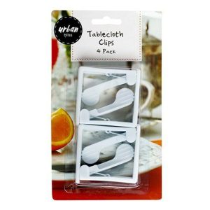 Kitchen Accessories |   Tablecloth Clips White 4 Pack Home & Living Kitchen Accessories