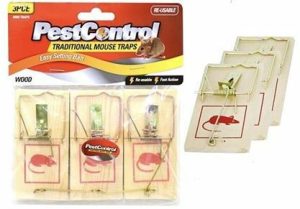 Outdoors & Garden |   3 x Pest Control Traditional Wooden Re-Usable Mouse Trap Home & Living Outdoors & Garden