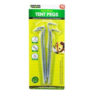 Outdoors & Garden |   Tent Pegs 175mm x 5mm – 4 Pack Home & Living Outdoors & Garden