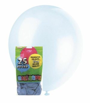 Party Decorations |   25cm Baby Blue Decorator Balloons 20 Pack Party & Toys Party Decorations