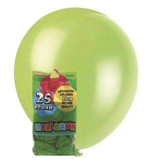 Party Decorations |   25cm Lime Green Decorator Balloons 20 Pack Party & Toys Party Decorations