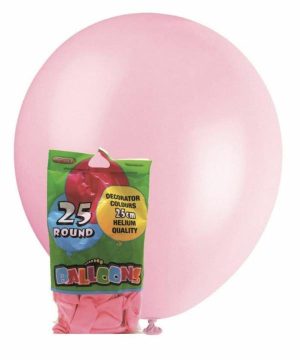 Party Decorations |   25cm Petal Pink Decorator Balloons 20 Pack Party & Toys Party Decorations