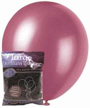 Party Decorations |   30cm Burgundy Pearl Balloons 25 Pack Party & Toys Party Decorations