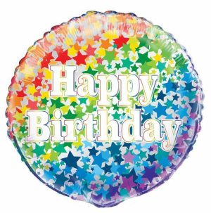 Party Decorations |   45cm Rainbow Stars Happy Birthday Foil Balloon Party & Toys Party Decorations