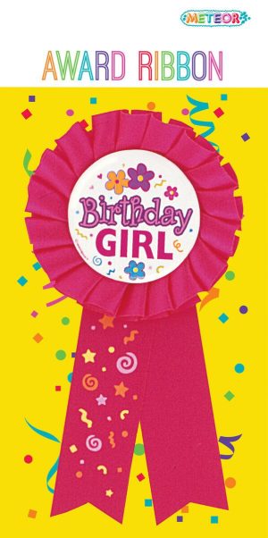 Party Decorations |   Birthday Girl Award Ribbon Party & Toys Party Decorations