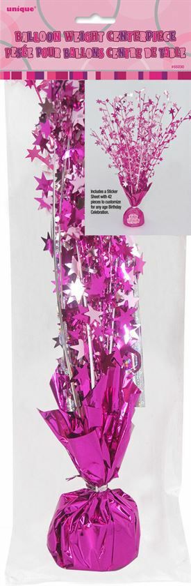 Party Decorations |   Glitz Pink Foil Balloon Weight And Sticker Sheet Party & Toys Party Decorations