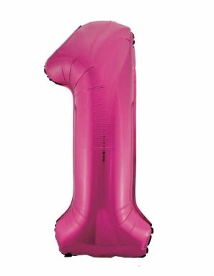 Party Decorations |   Hot Pink Number 1 Foil Balloon 86cm Party & Toys Party Decorations