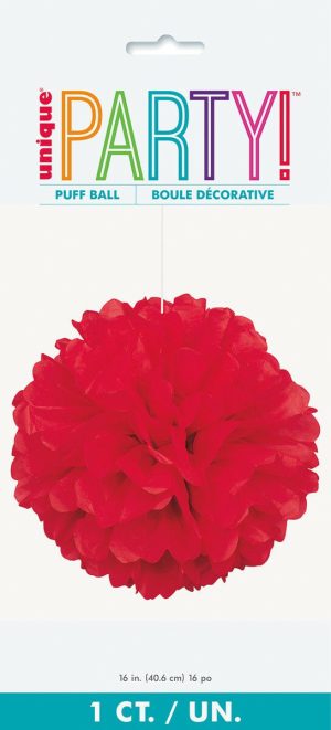 Party Decorations |   Puff Decor 40cm – Red Party & Toys Party Decorations