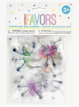 Party Favors |   8 Bug Sticky Wall Party & Toys Party Favors