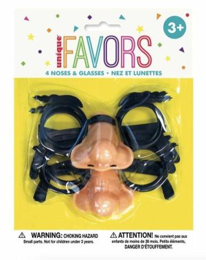 Party Favors |   Noses and Glasses 4 Pack Party & Toys Party Favors