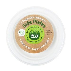 Party Tableware |   Eco Friendly Side Plate 18cm White 30 Pack Party & Toys