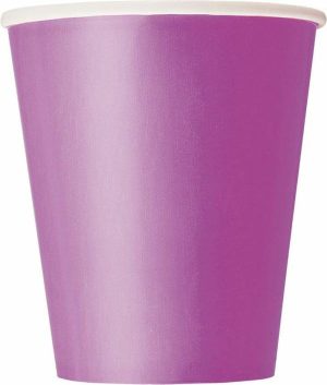 Party Tableware |   Pretty Purple Paper Cups 270ml 8 Pack Party & Toys