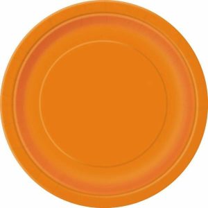 Party Tableware |   Pumpkin Orange Paper Plates 17cm 8 Pack Party & Toys