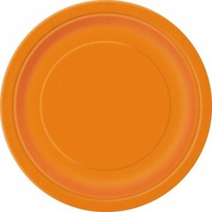 Party Tableware |   Pumpkin Orange Round Paper Plates 8 Pack 23cm Party & Toys