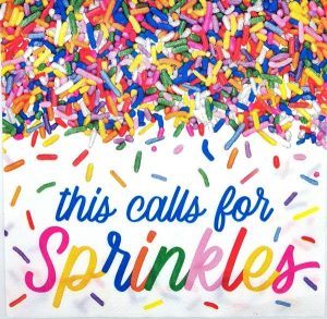 Party Tableware |   Sweet Sprinkles Luncheon Napkins 2ply 33cm x 33cm 16 Pack Party & Toys