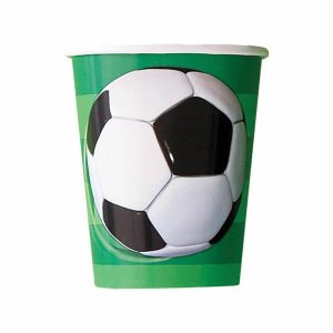 Party Themes |   3D Soccer Paper Cups 8 Pack 270ml Party & Toys Party Themes