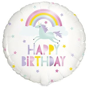 Party Themes |   45cm Rainbow Unicorn Happy Birthday Foil Balloon Party & Toys Party Themes