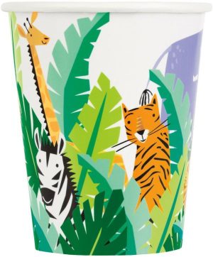 Party Themes |   Animal Safari Paper Cups 270ml 8 Pack Party & Toys Party Themes