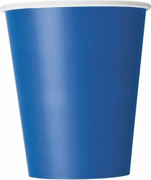 Party Themes |   Royal Blue Paper Cups 270ml 8 Pack Party & Toys Party Themes