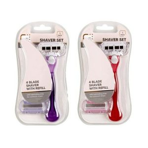 Personal Care |   Shaver Set – 4 Blade Shaver with Refill Health & Beauty Personal Care