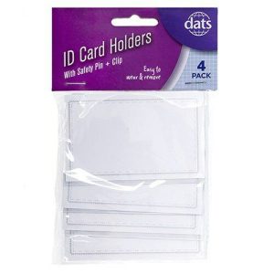 Stationery |   Badge ID Card Holder Clip On 4 Pack Office Supplies Stationery