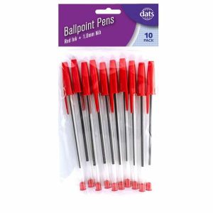 Stationery |    Ballpoint Pens 10-Pack – Red Office Supplies Stationery