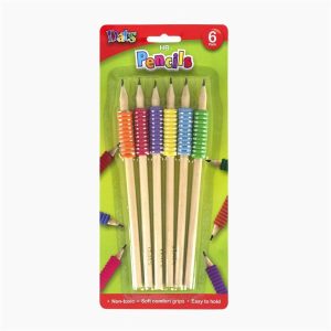 Stationery |    HB Pencils with Soft Comfort Grip 6-Pack Office Supplies Stationery