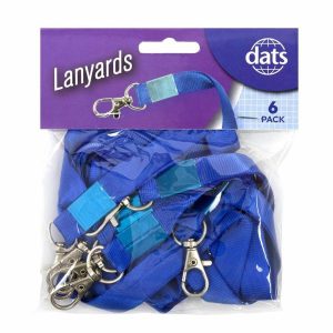 Stationery |   Lanyard Premium Blue 6pk Office Supplies Stationery