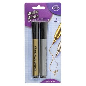 Stationery |   Metallic Markers Mixed Gold Silver Ink – 2 Pack Office Supplies Stationery