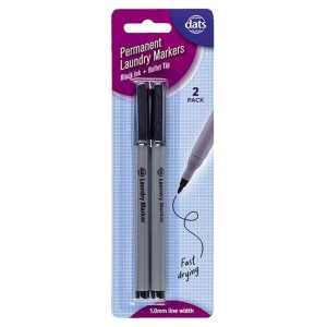 Stationery |   Permanent Laundry Marker Black Ink 2 Pack Office Supplies Stationery