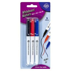 Stationery |   Whiteboard Markers Mixed Black Blue Red Ink Pen Style – 3 Pack Office Supplies Stationery