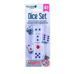 Toys |   Large Dice Set 4 Pack Party & Toys Toys