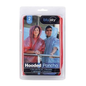 Travel |   Adult Hooded Poncho 2 Pack Office Supplies Travel