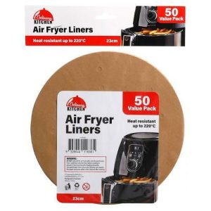 Kitchen Accessories |   Air Fryer Liners Round Sheet 23cm – 50 Pack Home & Living Kitchen Accessories