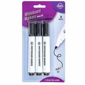 Stationery |   Whiteboard Markers Black Ink – 3 Pack Office Supplies Stationery