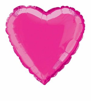 Party Decorations |   45cm Hot Pink Heart Foil Balloon Party & Toys Party Decorations